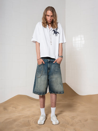 DENIM JORTS