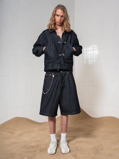 DENIM JORTS