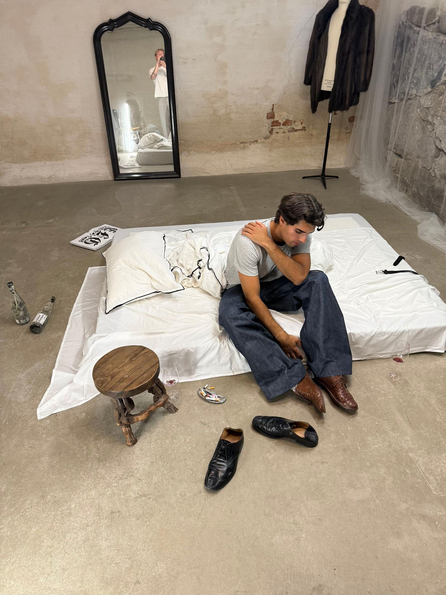 13OZ WIDE LEG RAW DENIM