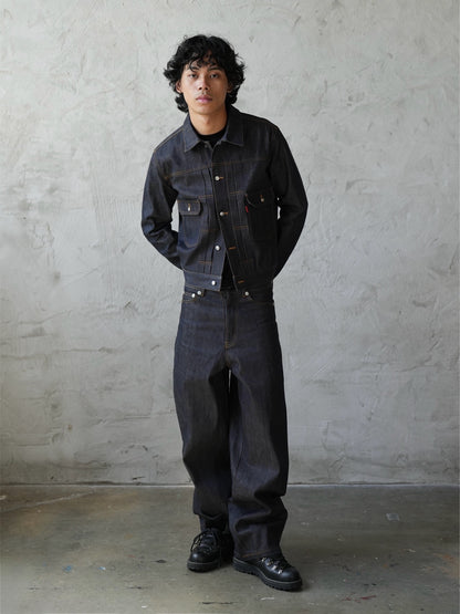 DARK INDIGO BAGGY JEANS