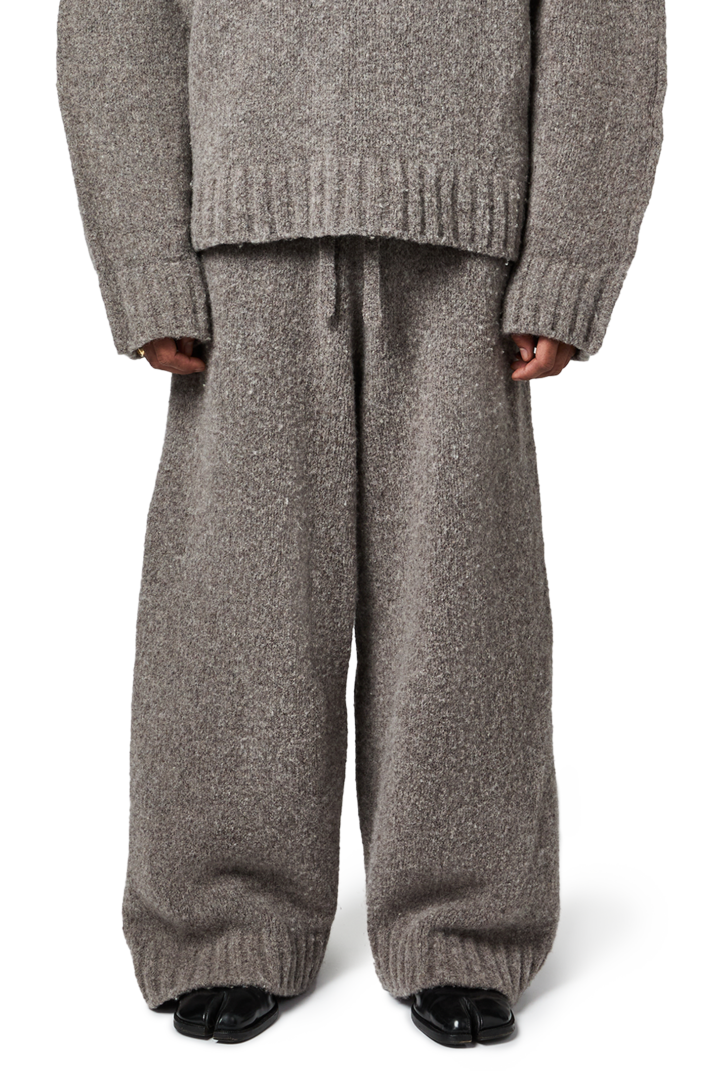WOOL-KNIT PANTS | STONE