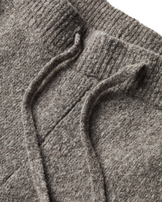 WOOL-KNIT PANTS | STONE