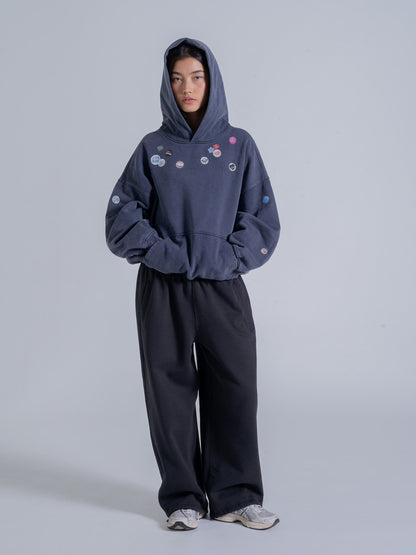 PIN HOODIE - VINTAGE NAVY