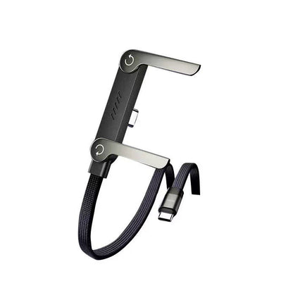 ⚡ Invisible Holder Charger Cable with Stand – Hidden Bracket Design, Fast Charging Support, Tangle-Free & Durable 📱