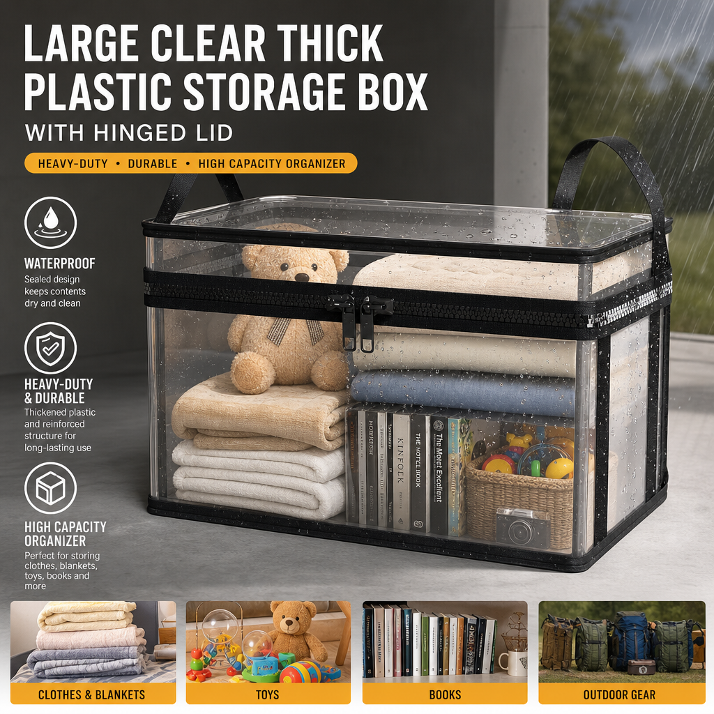🔥Last Day 50% OFF📦Large Heavy-Duty Thick Plastic Clear Storage Bag for Clothes, Moving & Storage