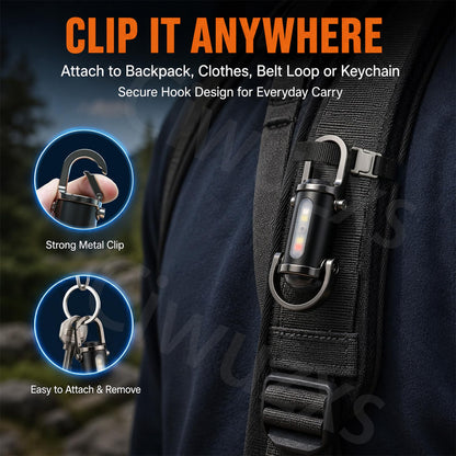 Rechargeable keychain flashlight