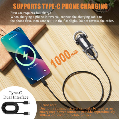 Rechargeable keychain flashlight