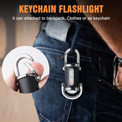 Rechargeable keychain flashlight