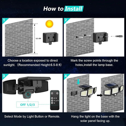 🌎Ends Tonight: Save up to 50%🏆Solar Outdoor Lights with Remote Control