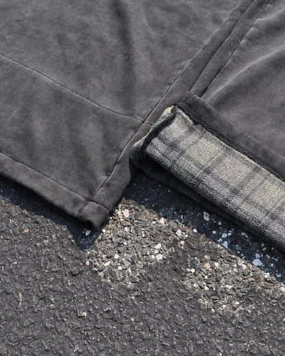 LAZY PLAID‑LINED SWEATS