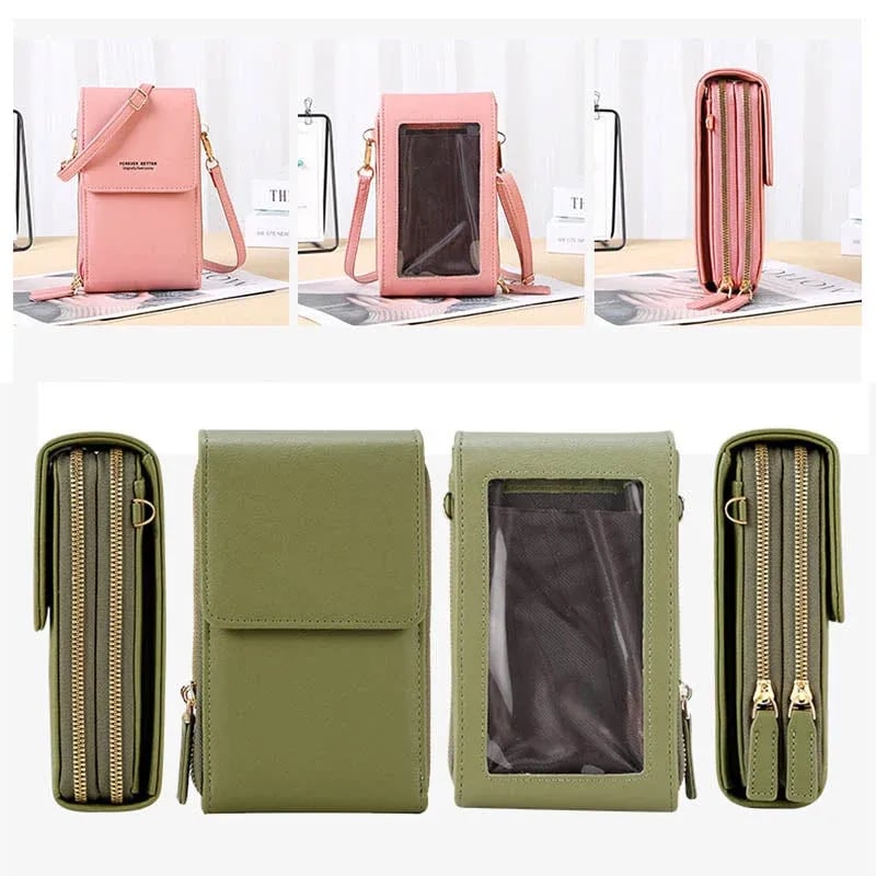 ⏳Only $19.99 Last Day Promotion - ✨RFID Anti-Theft Phone Crossbody – Touchscreen & Multi-Compartment Design📱