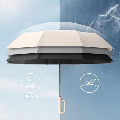 🥳2026 HOT SALE🥳💞50K+ SOLD! ☔💨 50% OFF! ☔Portable Automatic Folding Umbrella-Windproof Waterproof with Loop Buckle