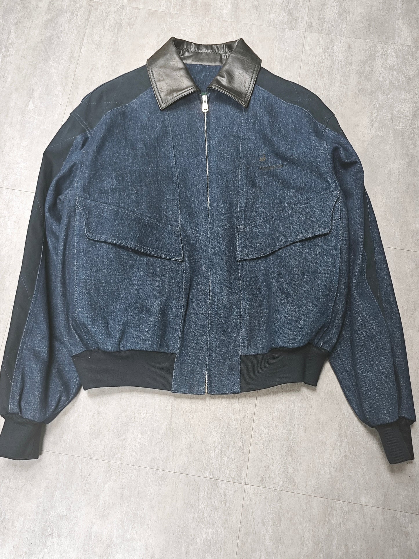Thread Haven® MEN’S FILBERT FLIGHT JACKET - MED INDIGO - WORN IN