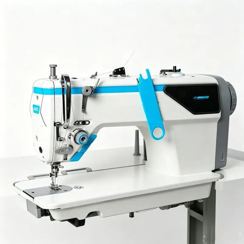 Magnetic needle threading tool attached to sewing machine