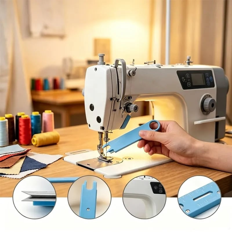 4 in 1 sewing helper being used beside sewing machine