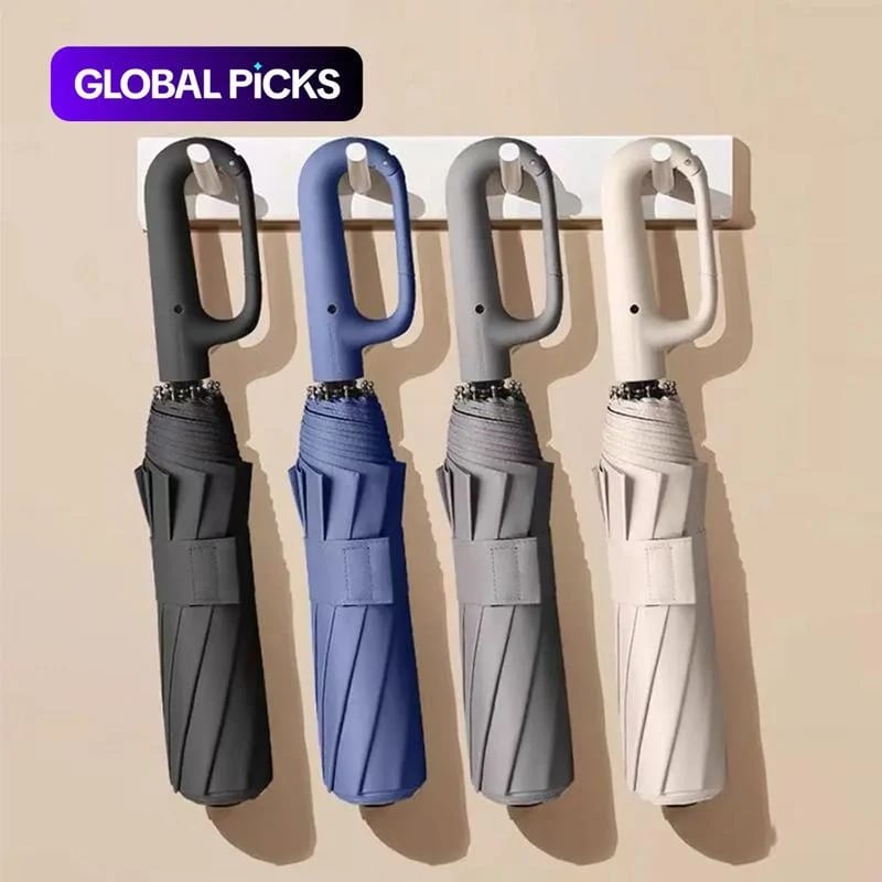 🥳2026 HOT SALE🥳💞50K+ SOLD! ☔💨 50% OFF! ☔Portable Automatic Folding Umbrella-Windproof Waterproof with Loop Buckle