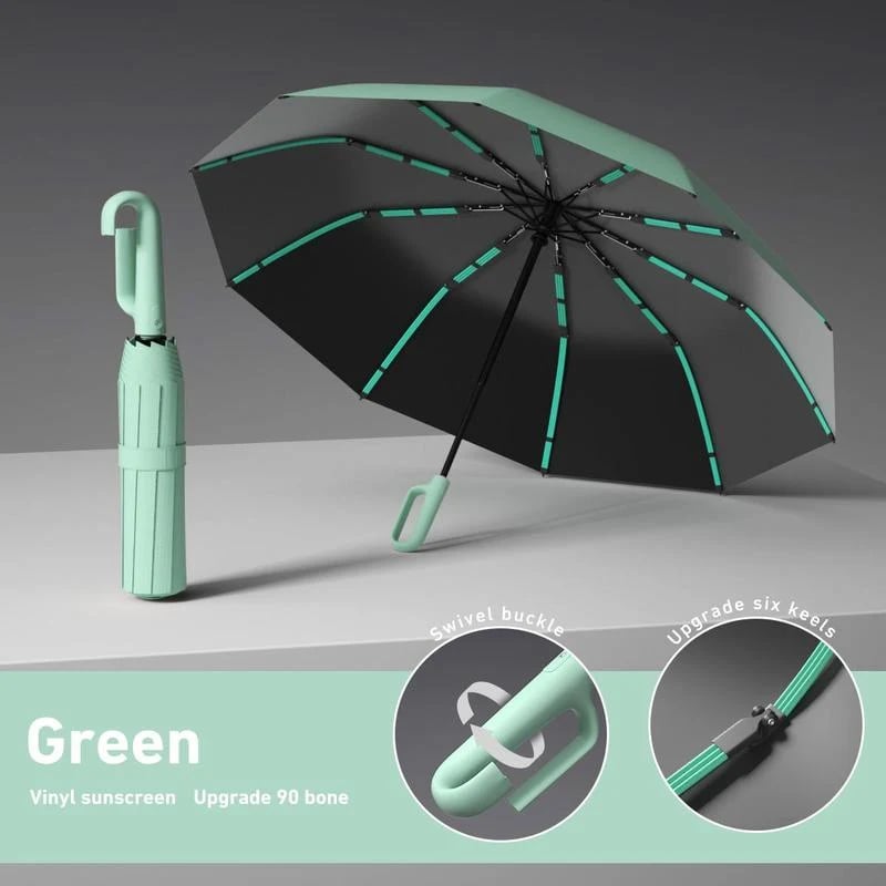 🥳2026 HOT SALE🥳💞50K+ SOLD! ☔💨 50% OFF! ☔Portable Automatic Folding Umbrella-Windproof Waterproof with Loop Buckle