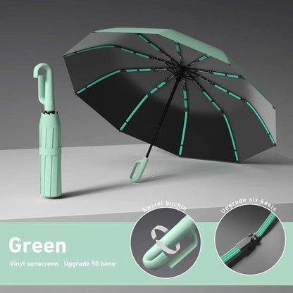 🥳2026 HOT SALE🥳💞50K+ SOLD! ☔💨 50% OFF! ☔Portable Automatic Folding Umbrella-Windproof Waterproof with Loop Buckle