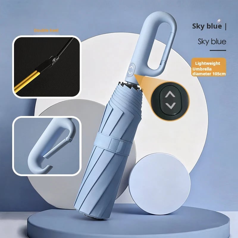 🥳2026 HOT SALE🥳💞50K+ SOLD! ☔💨 50% OFF! ☔Portable Automatic Folding Umbrella-Windproof Waterproof with Loop Buckle