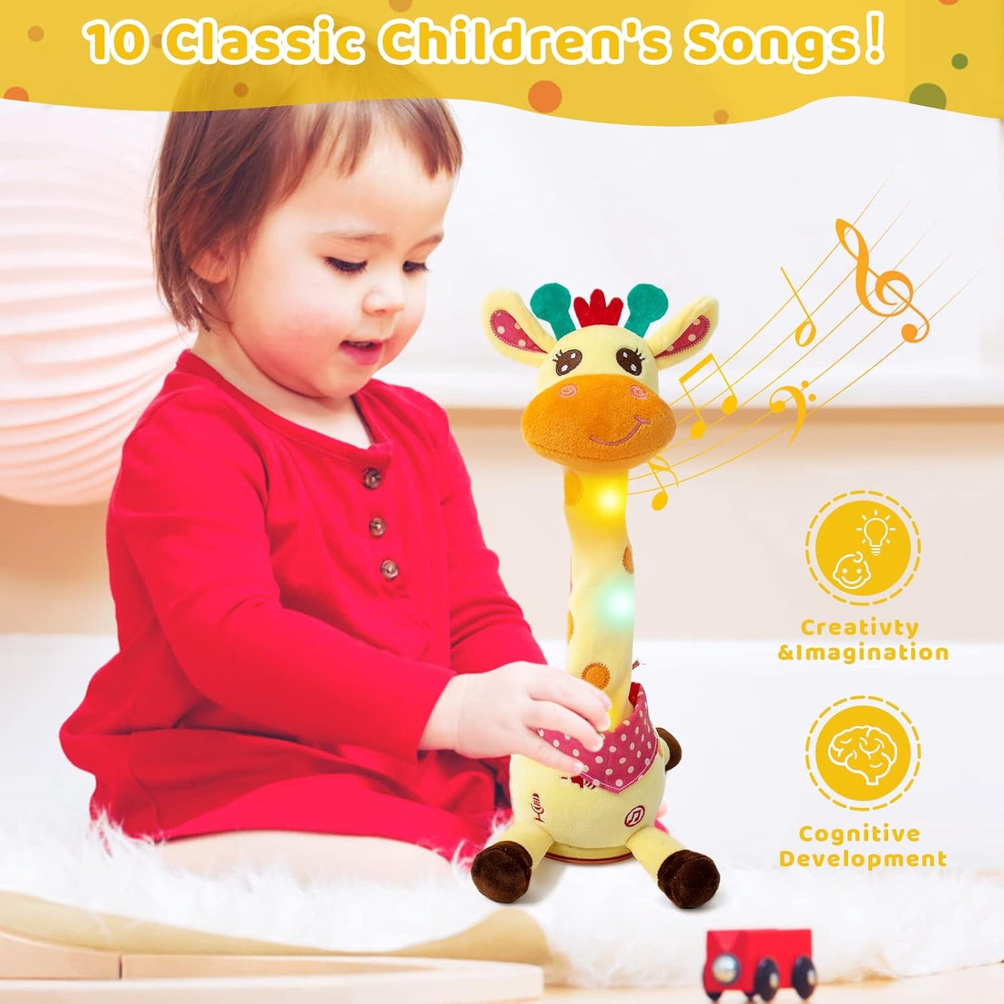 🎉🏆Flash Sale⚡ 50K+ SOLD! Almost Gone-💥🎉 Best-Selling Musical Giraffe Toy – Sings, Dances & Repeats What You Say! 🦒🎵🗣️