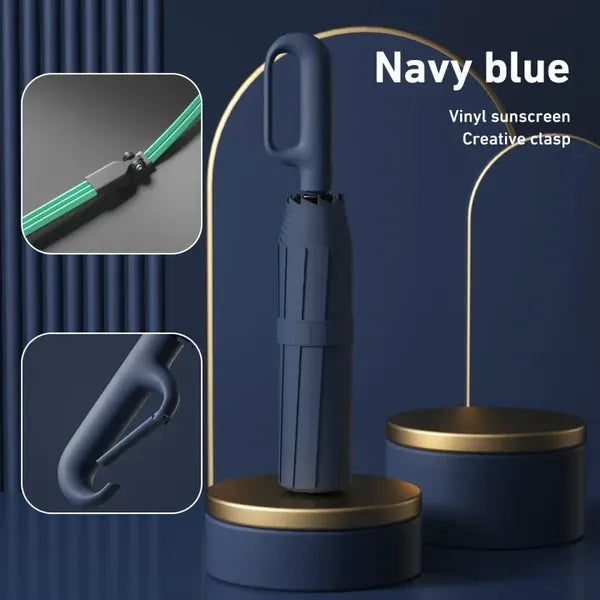 🥳2026 HOT SALE🥳💞50K+ SOLD! ☔💨 50% OFF! ☔Portable Automatic Folding Umbrella-Windproof Waterproof with Loop Buckle