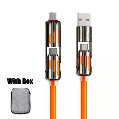 ⚡4-in-1 USB Charging Cable mFish fast charging - Data cable box gifted