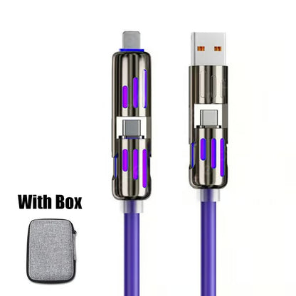 ⚡4-in-1 USB Charging Cable mFish fast charging - Data cable box gifted