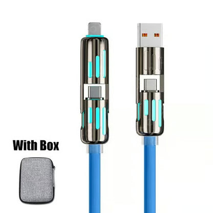 ⚡4-in-1 USB Charging Cable mFish fast charging - Data cable box gifted
