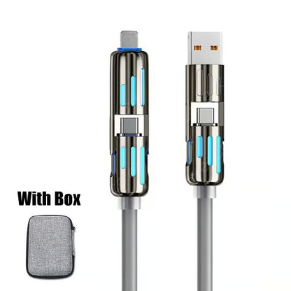 ⚡4-in-1 USB Charging Cable mFish fast charging - Data cable box gifted
