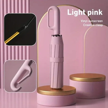 🥳2026 HOT SALE🥳💞50K+ SOLD! ☔💨 50% OFF! ☔Portable Automatic Folding Umbrella-Windproof Waterproof with Loop Buckle