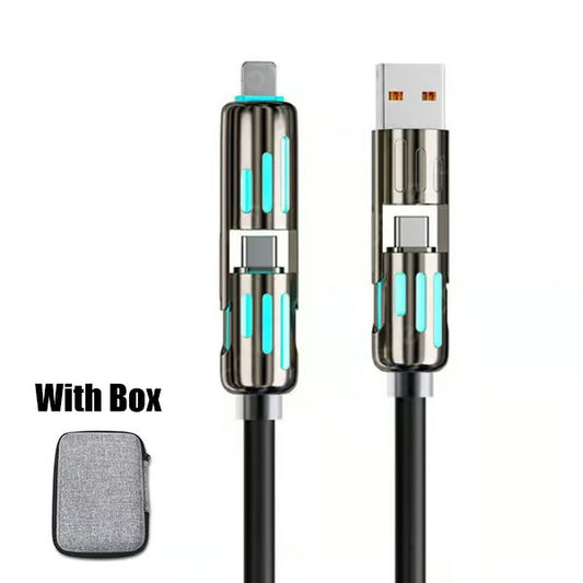 ⚡4-in-1 USB Charging Cable mFish fast charging - Data cable box gifted