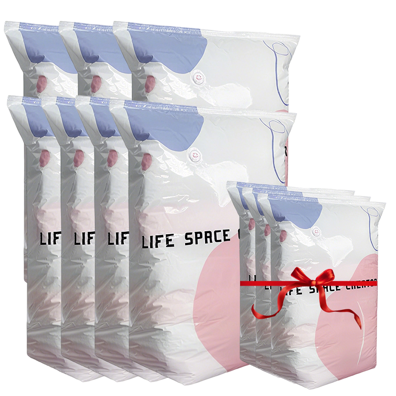 🧳Buy 1 Get 1 Free No‑Pump Vacuum Storage Bags – Press & seal, no pump needed. Saves 80% space, keeps clothes dry & dust‑free. Perfect for bulky bedding & off‑season gear. 🛏️🗄️