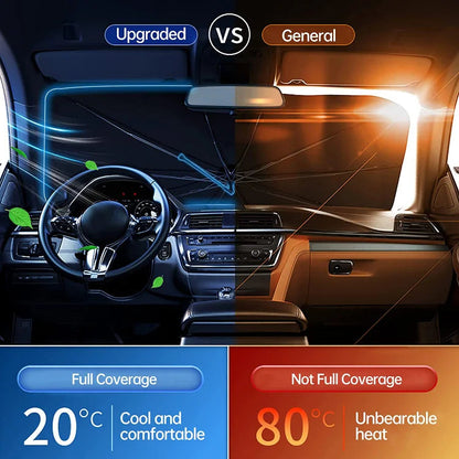 ⏳Limited Time -50 %💥Foldable Car Umbrella - Protection against Heat and UV Rays ☀️☂️ - Ideal for Keeping Your Car Cool!