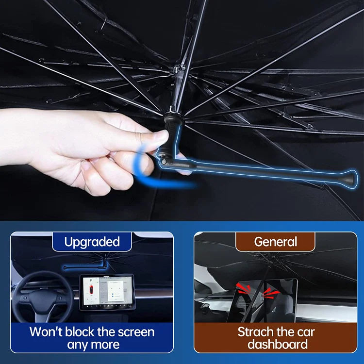 ⏳Limited Time -50 %💥Foldable Car Umbrella - Protection against Heat and UV Rays ☀️☂️ - Ideal for Keeping Your Car Cool!