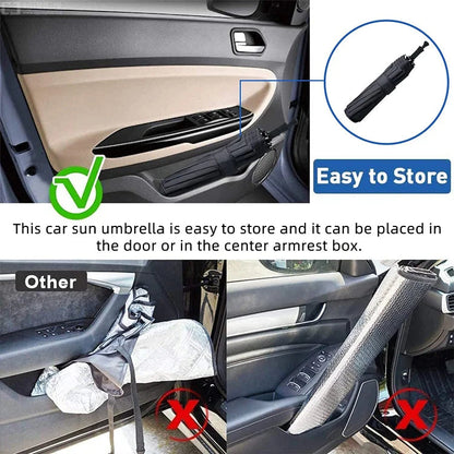 ⏳Limited Time -50 %💥Foldable Car Umbrella - Protection against Heat and UV Rays ☀️☂️ - Ideal for Keeping Your Car Cool!