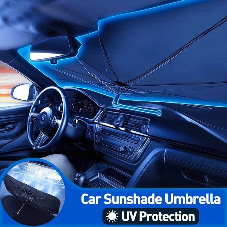 ⏳Limited Time -50 %💥Foldable Car Umbrella - Protection against Heat and UV Rays ☀️☂️ - Ideal for Keeping Your Car Cool!