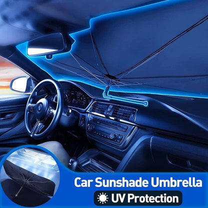 ⏳Limited Time -50 %💥Foldable Car Umbrella - Protection against Heat and UV Rays ☀️☂️ - Ideal for Keeping Your Car Cool!
