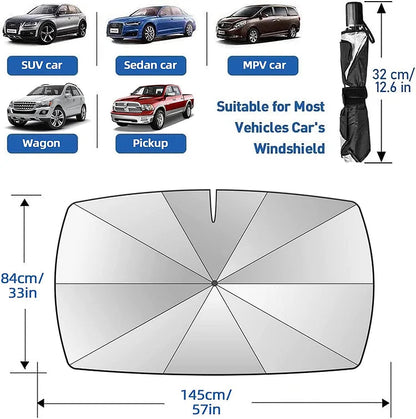 ⏳Limited Time -50 %💥Foldable Car Umbrella - Protection against Heat and UV Rays ☀️☂️ - Ideal for Keeping Your Car Cool!