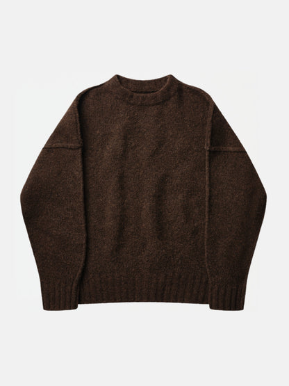 WOOL KNIT CREWNECK | GRAY